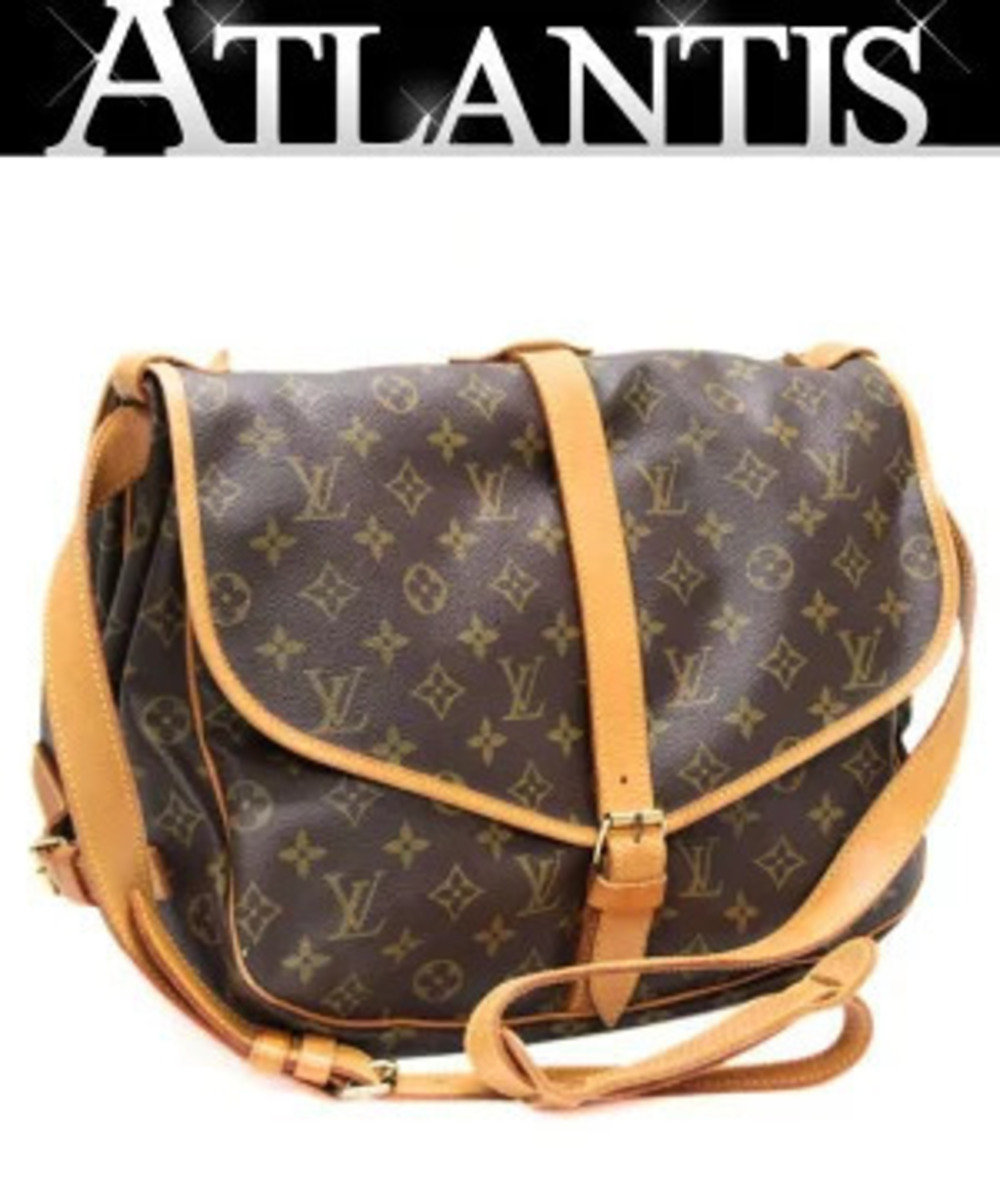 Louis Vuitton Saumur Shoulder Bag Monogram Brown